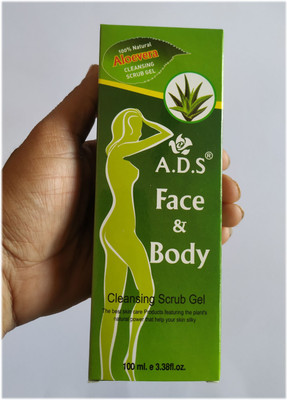 ads Face And Body Cleansing Alovera Gel Scrub-D33 Scrub(100 ml)