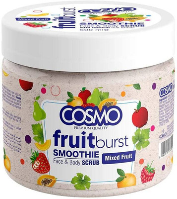 COSMO Smoothie Fruitburst Mix Fruit Face & Body Scrub, With Natural Extract Scrub(500 ml)