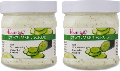 feelhigh Cucumber Face & body scrub- skin care -pack2 Scrub(500 ml)