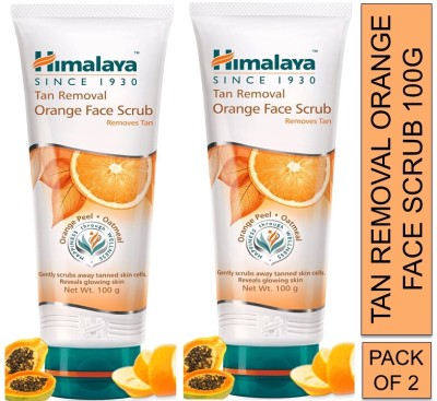 HIMALAYA Tan Removal Orange Face Scrub 100gm (Pack of 2 ) Scrub(200 g)