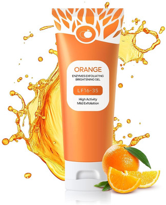 Famire Orange Enzymes Exfoliating Gel for Face & Body | Deep Cleansing Moisturizing Facial Exfoliator | Dead Skin Remover Face Wash(100 ml)