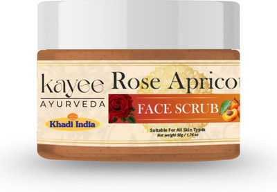 Kayee Ayurveda Khadi Rose Apricot Glow Face Scrub for Instant Radiance Scrub(50 g)