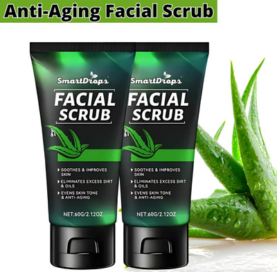 smartdrops Blackhead Remover Scrub - Professional Aloe Vera (Pack-2) Scrub(120 g)