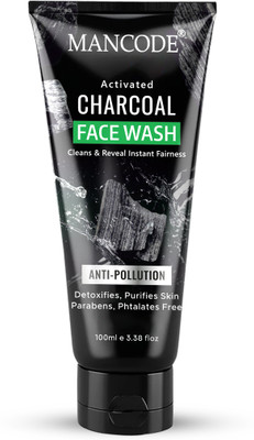 MANCODE Activated Charcoal Face Wash for Men | Deep Clean, Oil Control & Anti-Pollution Scrub(100 ml)