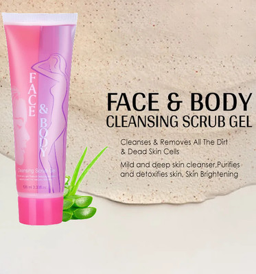 PERLENTE All Skin Type Face & Body Cleansing Scrub Gel Aloe Vera Scrub(100 g)