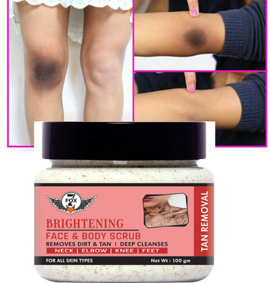 7 FOX Premium Neck-Elbow & Knee-Feet Brightening Scrub For Reduces Blackness Scrub(100 g)