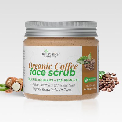 Nature Nice Organic Coffee Scrub with Real Coffee Beans Scrub(200 g)