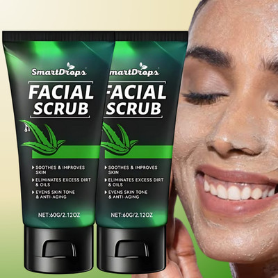 smartdrops Professional Aloe Vera - Radiance & Glow(Pack-2) Scrub(120 g)