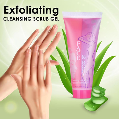 JANOST Face & Body Cleansing Scrub Gel, (100ml) Scrub(100 ml)