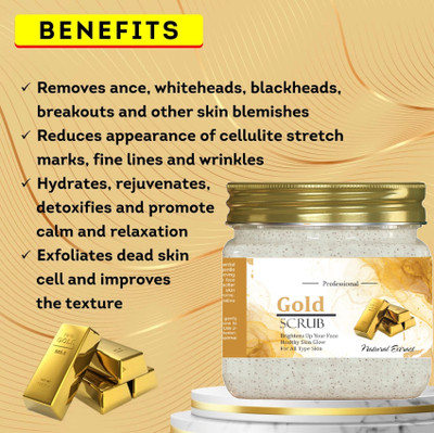 KA-KAIASHA suitable for all skin types Gold Face and Body Scrub - Skin Glow Scrub(380 ml)
