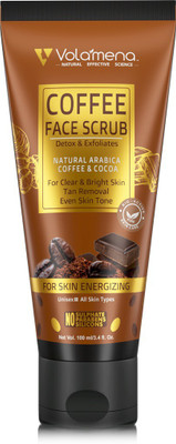 Volamena Coffee Face Scrub with Pure Arabica Coffee beads, Coffee extract & Cocoa Extract Scrub(100 ml)