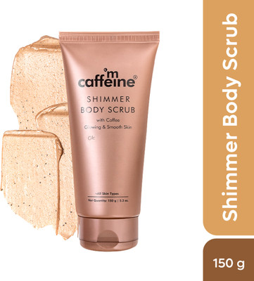 mCaffeine Shimmer Body Scrub with Coffee for Smooth & Glowing Skin Scrub(150 g)