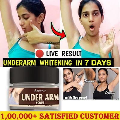 Rosevely Under Arm Scrub For Whitening/Dark Spot Removal Body  Scrub(50 g)