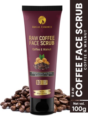 Regal Essence Raw Coffee Face Scrub with Walnut for Exfoliation, Smooth Skin, Tan Removal Scrub(100 g)