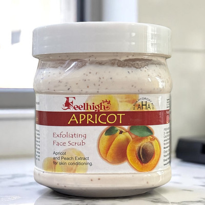 feelhigh Apricot Scrub Exfoliating Apricot And peach extract for Skin Conditioning Scrub(500 ml)