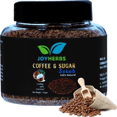 JOYHERBS Exfoliating Coffee Sugar Body Scrub Detans and Brightens Skin For Women and Men Scrub(115 g)