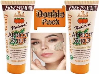 ads Natural Apricot Scrub (Pack of 2) Scrub(100 g)