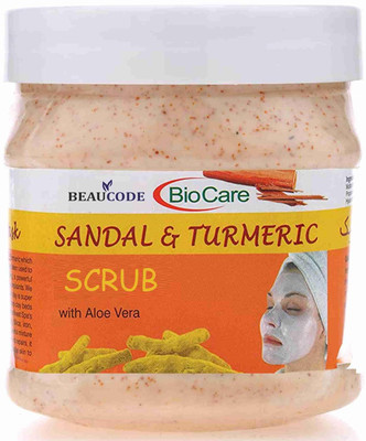 BEAUCODE BioCare Sandal & Turmeric Face & Body Scrub For Women And Men| Scrub(250 ml)