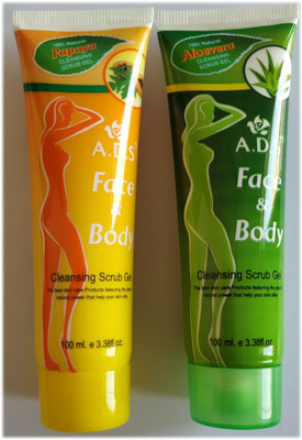 ads Face And Body Cleansing Papaya & Alovera Gel  Scrub(200 ml)