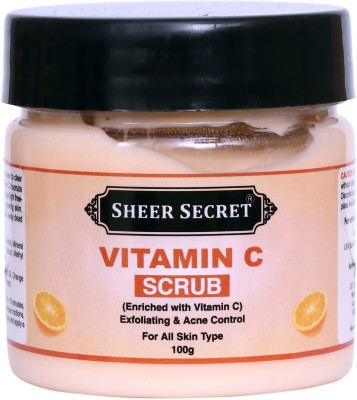 Sheer Secret Vitamin-C Scrub 100g - Exfoliating & Acne Control Scrub, For All Skin Types Scrub(100 g)