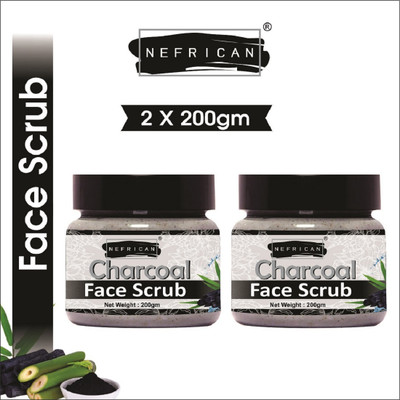 Nefrican Charcoal Face Scrub Anti-acne & Blackhead Removal & Oil Control  Scrub(400 g)