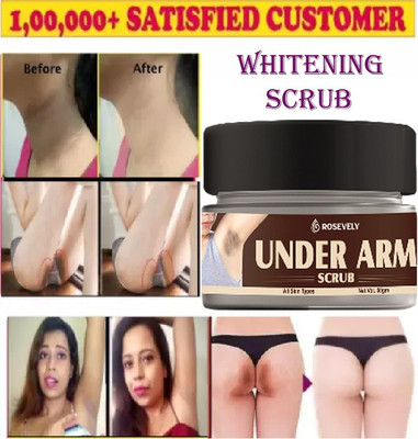 Rosevely Under Arm Scrub For Whitening/Dark Spot Removal Body Scrub For All Skin T Scrub(50 g)