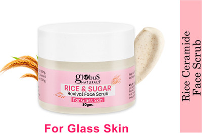 Globus Naturals Rice and Sugar Revival For Korean Glass Skin Scrub(50 g)