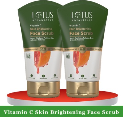 Lotus Botanicals Vitamin C Skin Brightening Face Scrub - 100g ( Pack Of 2 ) Scrub(200 g)