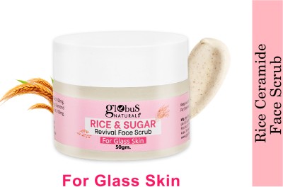 Globus Naturals Rice and Sugar Revival, For Korean Glass Skin Scrub(50 g)