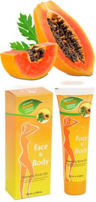 Rudvya Best Papaya Gel Skin Glow Face & Body Cleansing Scrub Gel Scrub(100 ml)