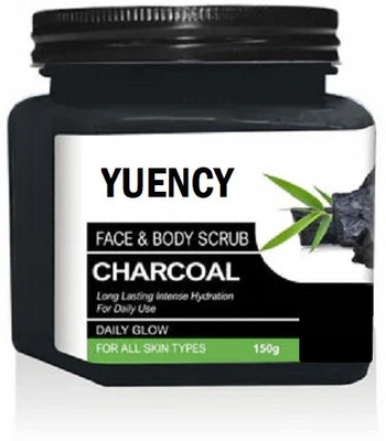 YUENCY Charcoal Scrub with Essential Oils,For deep cleansing Scrub(150 g)