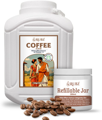 Rubz Coffee Scrub with Coconut Oil for Soft & Smooth Skin Scrub(5000 g)