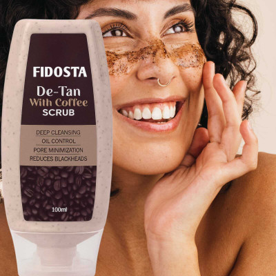 fidosta De-Tan Scrub For Face & Body| Deep Pore Cleansing | Dirt Removal Scrub08 Scrub(100 ml)