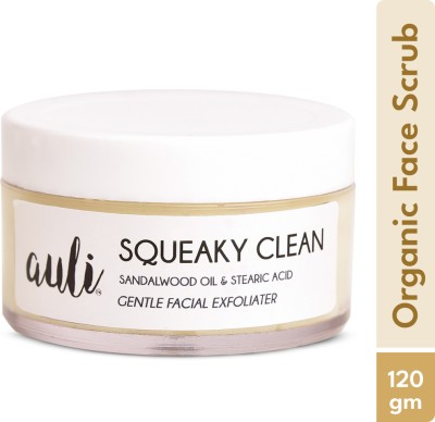 Auli Squeaky Clean With Sandalwood & Glycolic Acid, For Exfoliation & Skin Polishing Scrub(210 ml)