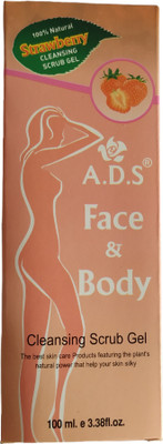 ads Face And Body Cleansing Strawberry scrub Gel-D53 Scrub(100 ml)