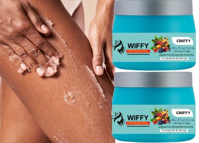 Wiffy Mix Fruit Face Scrub for Exfoliates Smooth & Bright Skin Marks Scrub(400 ml)