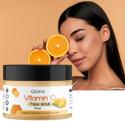 Qiana Vitamin C Face and Body Massage Scrub | Instant Brightening  Scrub(100 g)