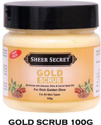 Sheer Secret Gold Scrub 100g - For Rich Golden Glow, For All Skin Types Scrub(100 g)