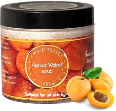 Magical jar Apricot And Walnut Scrub | Instant Brightness | 100gms Scrub(100 g)