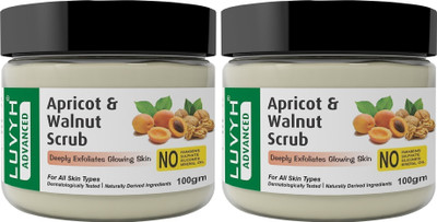 LUVYH Gentle Exfoliating Apricot & Walnut Face Scrub 200g (pack of 2) Scrub(200 g)
