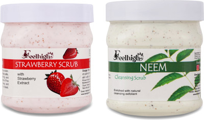 feelhigh Scrub And Neem Scrub Skin care Products Scrub(1000 ml)