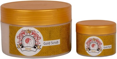 Indrani Gold Scrub (300GM) + Gold Pack (50GM) Scrub(350 ml)