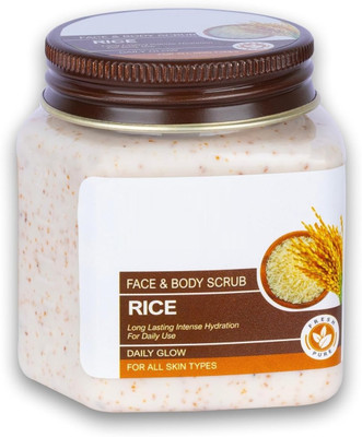 FLORERO Brightening Rice Body And Face Scrub for Glowing Skin Scrubber Scrub(150 g)