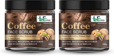 levee Coffee Face Scrub with Walnut Shell & Coffee for men & Women. 200 ML Scrub(200 ml)