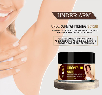 vexana Advanced Plus UnderarmWhitening Scrub For Lighten, Brighten Skin Pack Of 1  Scrub(50 g)