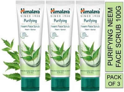 HIMALAYA Purifying Neem Face Scrub 100g (Pack of 3) Scrub(300 g)