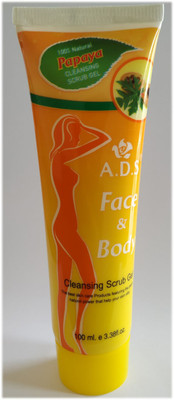 ads Face And Body Cleansing Papaya Gel Scrub-d24 Scrub(100 ml)