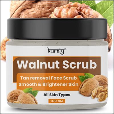 kuraiy Walnut Tan Removal Brightening & Revitalizing Face Scrub for All Skin Types Scrub(100 g)