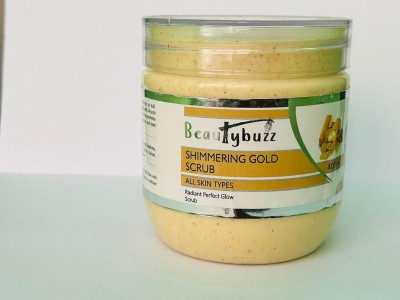 Beautybuzz Shimmering Gold Scrub Rediant Perfect Glow Scrub All Skin Types Scrub(400 g)