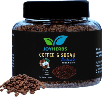 JOYHERBS Tan removal Natural Coffee And Sugar body scrub With Walnut Shell & Coconut Oil Scrub(115 g)